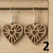 Boucles d'oreilles en bois