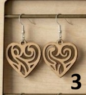 Boucles d'oreilles en bois