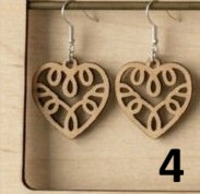 Boucles d'oreilles en bois