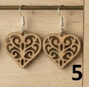 Boucles d'oreilles en bois