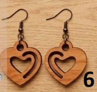 Boucles d'oreilles en bois