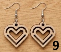 Boucles d'oreilles en bois