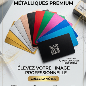 Cartes d'affaires métalliques