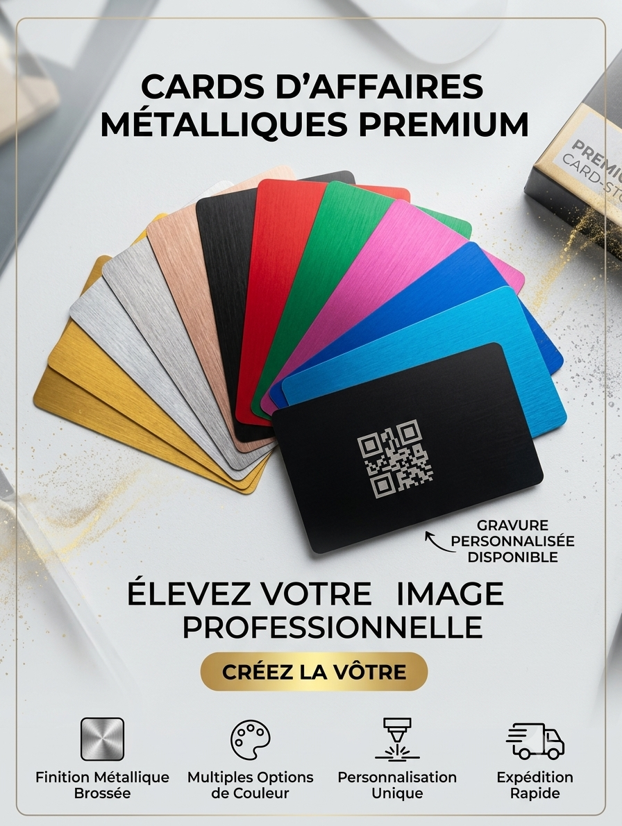 Cartes d'affaires métalliques – Image 1