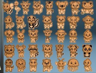 Lots 12 Magnet Animaux
