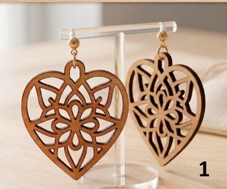 Boucles d'oreilles en bois