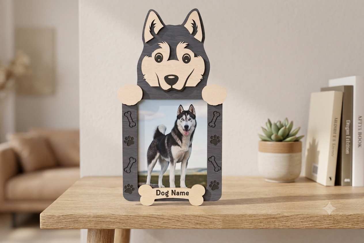 cadre photo chien personnalisé