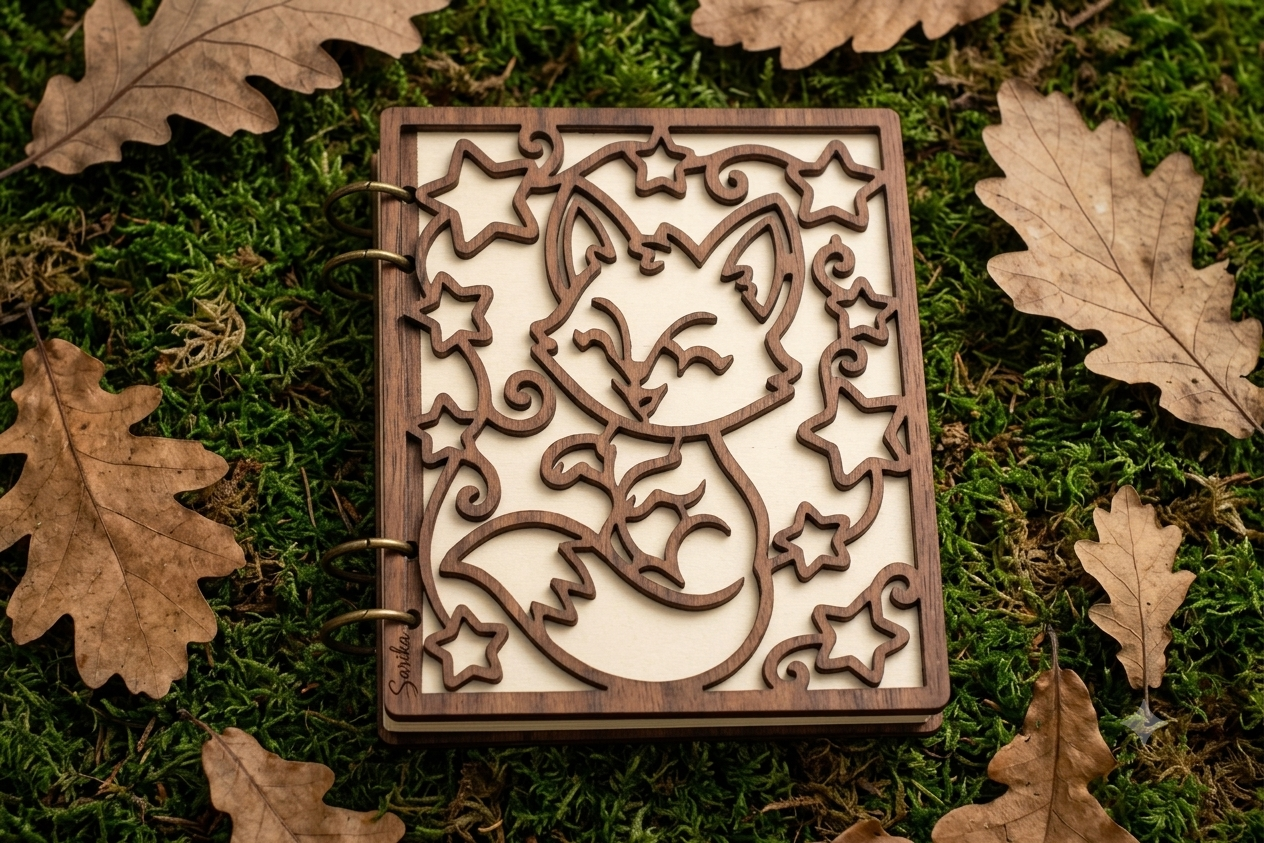 Couverture de carnet en bois – Image 2