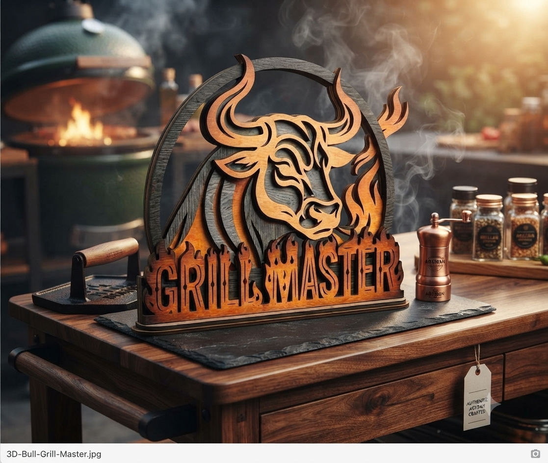 L'emblème du roi du barbecue Personnalisable – Image 1