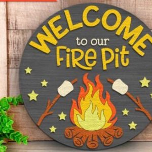 Pancarte feu de camp