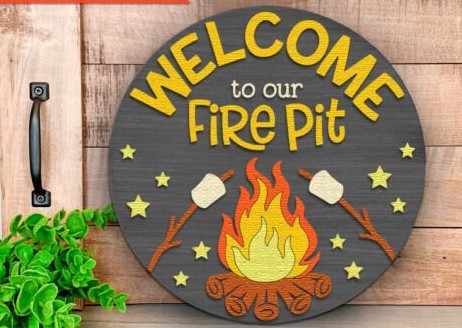 Pancarte feu de camp