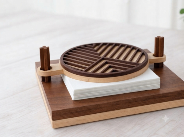 Supports de serviettes en bois