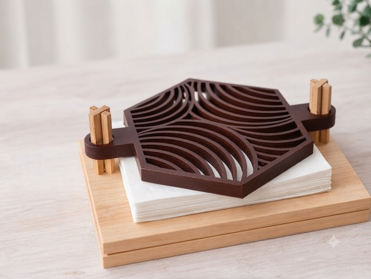 Supports de serviettes en bois – Image 2
