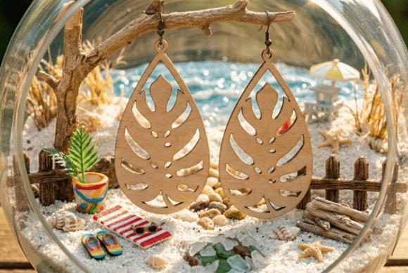 Boucles d'oreilles brutes